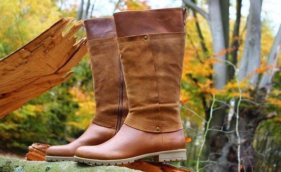 Womens Leather Mid Calf Boots - Etsy