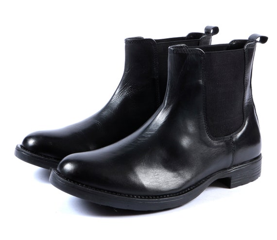 Mens black ankle boots clearance uk