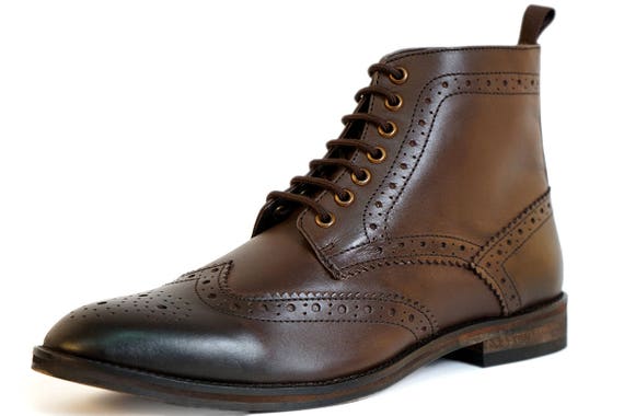 brogue ankle boots mens