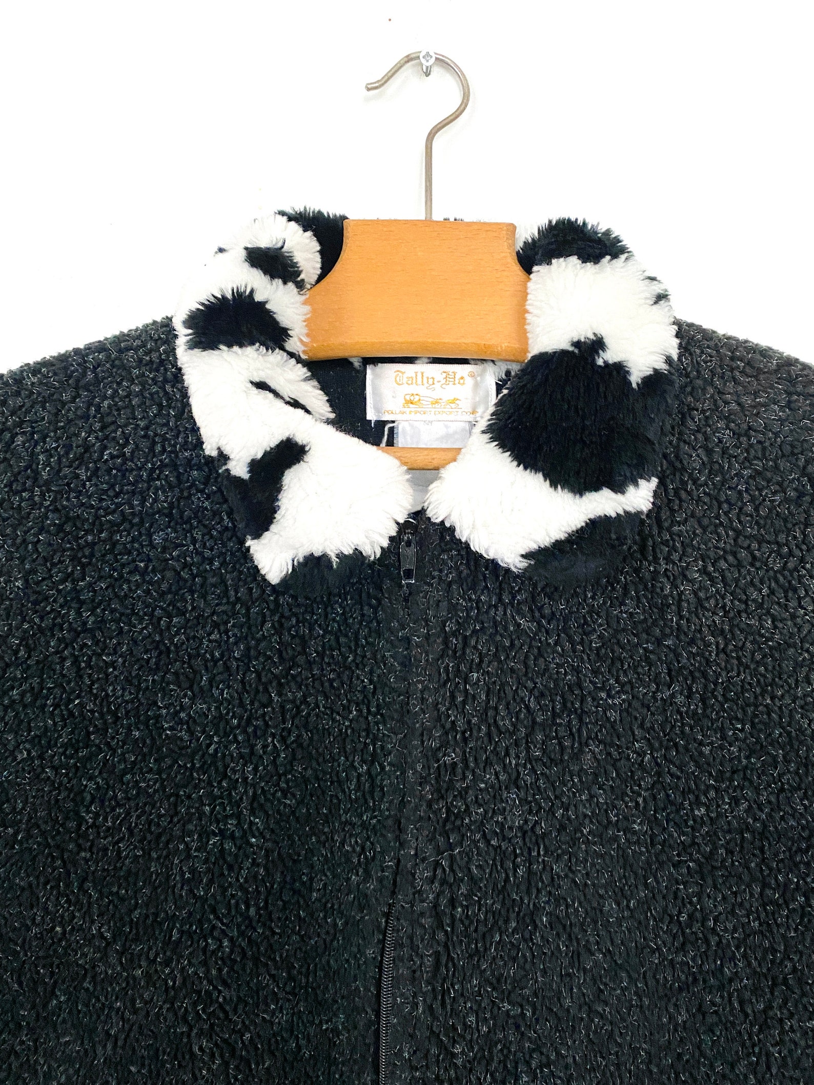 Fleece Black Cow Vest / Fleece Vest / Winter Vest / Cow Print Etsy