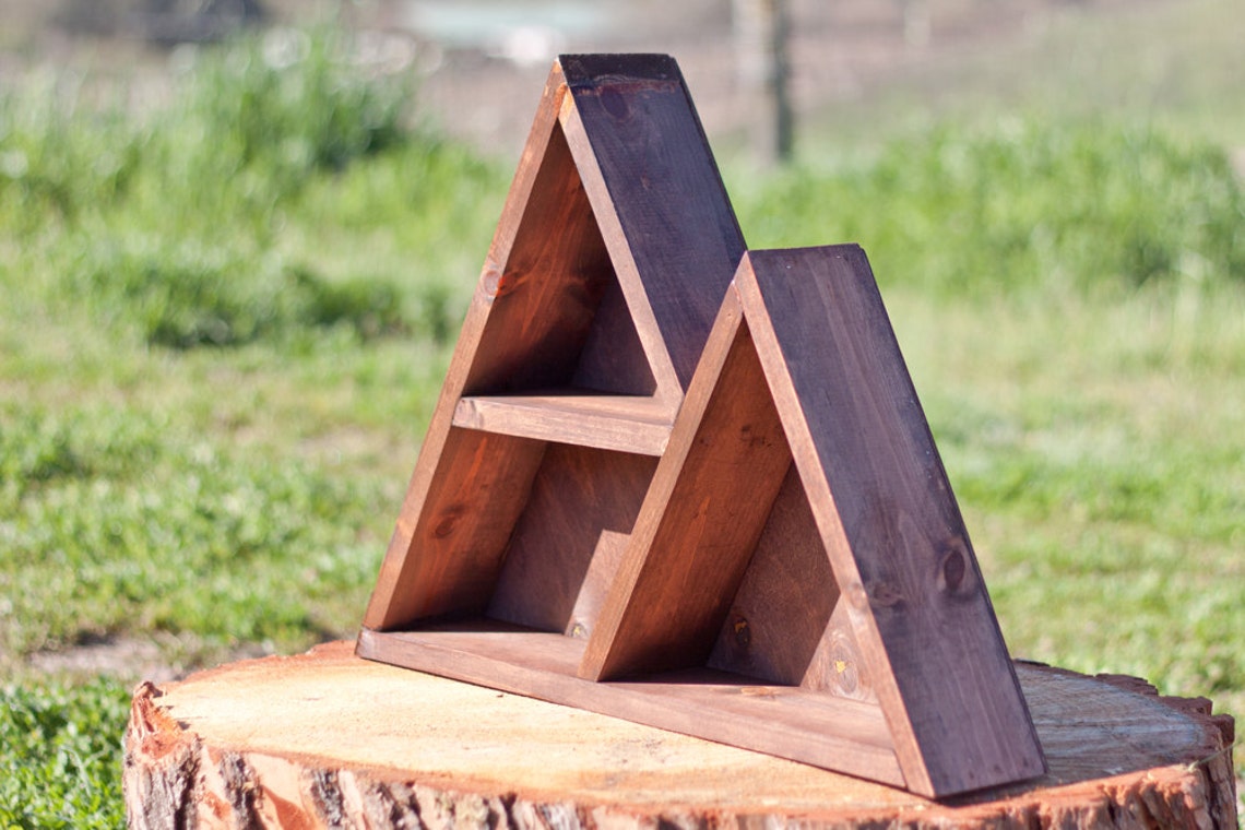 Small Mountain Geometric Shelf Etsy