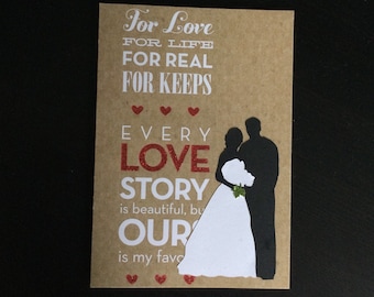 Wedding Card Love Story Handmade