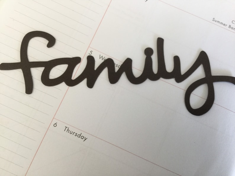 Family Die Cut Words Set of 10 Units Etsy