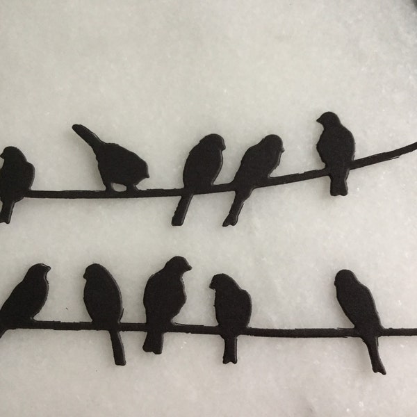 Birds on a Wire Die Cut Set of 10