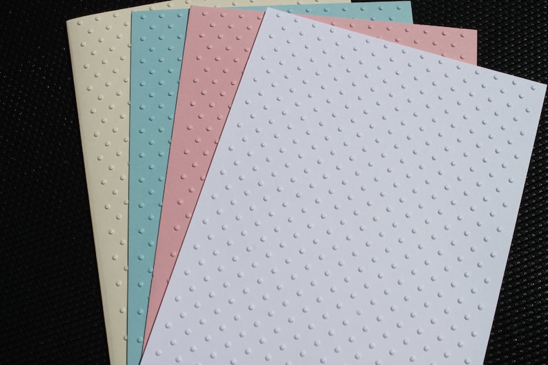 Embossed Swiss Dots Card Stock Sheet Set of 8 image 1