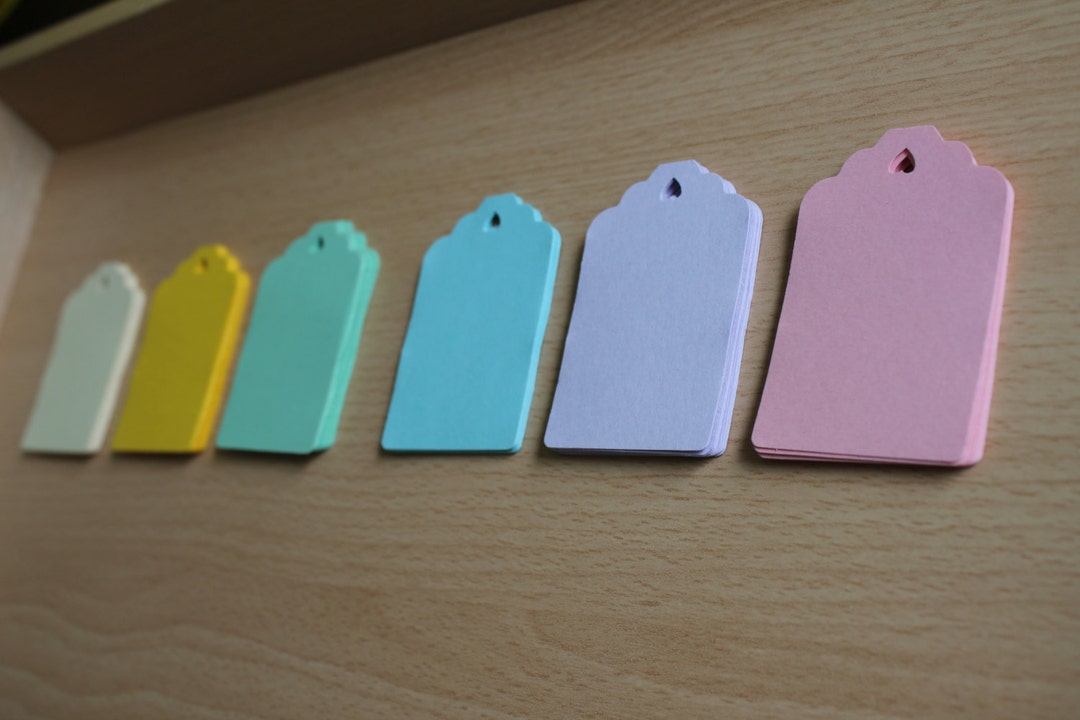 Hanging Tags Die Cut Tags Gift Tags Colours DIY Etsy