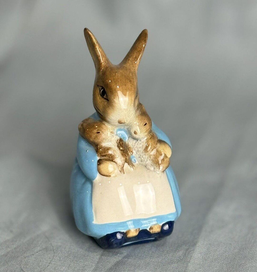 Vintage Beatrix Potter Mrs Rabbit & Bunnies F Warne Beswick England ...