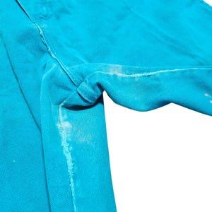 Vintage Wrangler Womens14 High Rise Straight Leg Jeans Teal USA Made 13MNRM image 5
