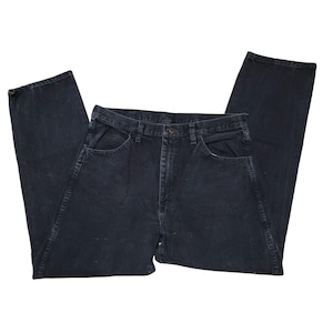 Vintage 90s Rustler Jeans 33x32 Men&#39;s Regular Fit Straight Leg Black