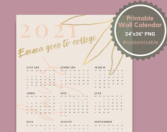 Dry Erase Goals / Deadlines / Milestones Calendar- Printable - Command Center - Customizable - Digital File-Organization
