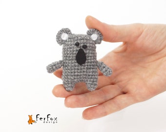Koala Bear Brooch, Handmade Australian Wildlife Jewellery, Small Gift for Animal Lovers, Accessory for Bags and Jackets