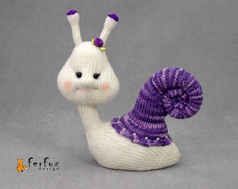 Snail stuffed animal, Cute snail plushie, Snail insect interior doll