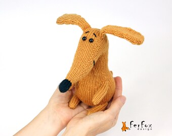 Dachshund dog stuffed animal, Plush sausage dog stuffie, Cute teckel puppy plushie