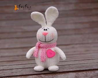 Stuffed bunny with heart, Cute bunny rabbit stuffed animal, Valentine's day girlfriend gift