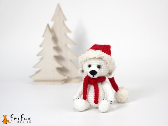 christmas polar bear stuffed animal