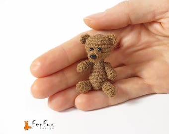 Piccolo peluche di orsacchiotto, animale di peluche di orsacchiotto in miniatura, peluche di orsacchiotto in miniatura di Dollhouse
