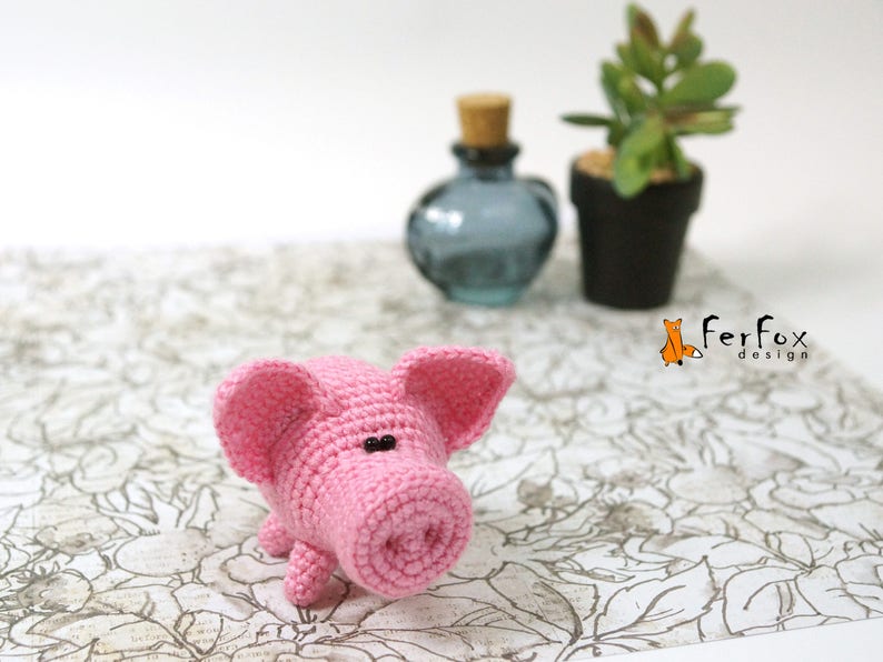 Miniature pig stuffed animal Tiny pig plushie Stuffed piggy Etsy