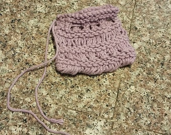 Homemade Knitted Soap Pouch