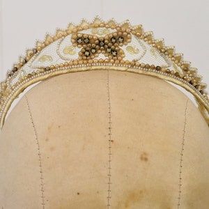 1950s Butterfly Rhinestone Beaded Sequin AB Bridal Wedding Tiara Crown