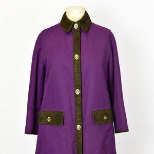 1960's Sills by Bonnie Cashin Purple Coat image 2