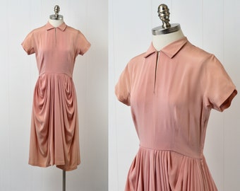 1940s Pink Ceil Chapman Dress