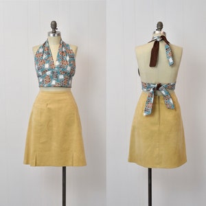 1970s Tan Camel Ultra Suede Skirt