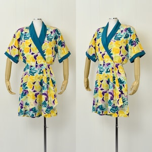 1980s Oscar de la Renta Floral Silk Romper