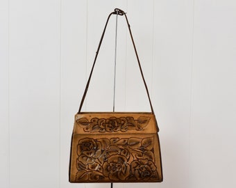 Vintage Rose Embossed Leather Crossbody Bag For Women | Adjustable Strap Tote Purse - View #4