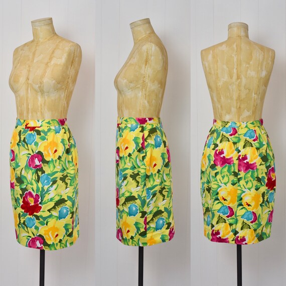 1980s/1990s Adrienne Vittadini Floral Suit Set - Gem