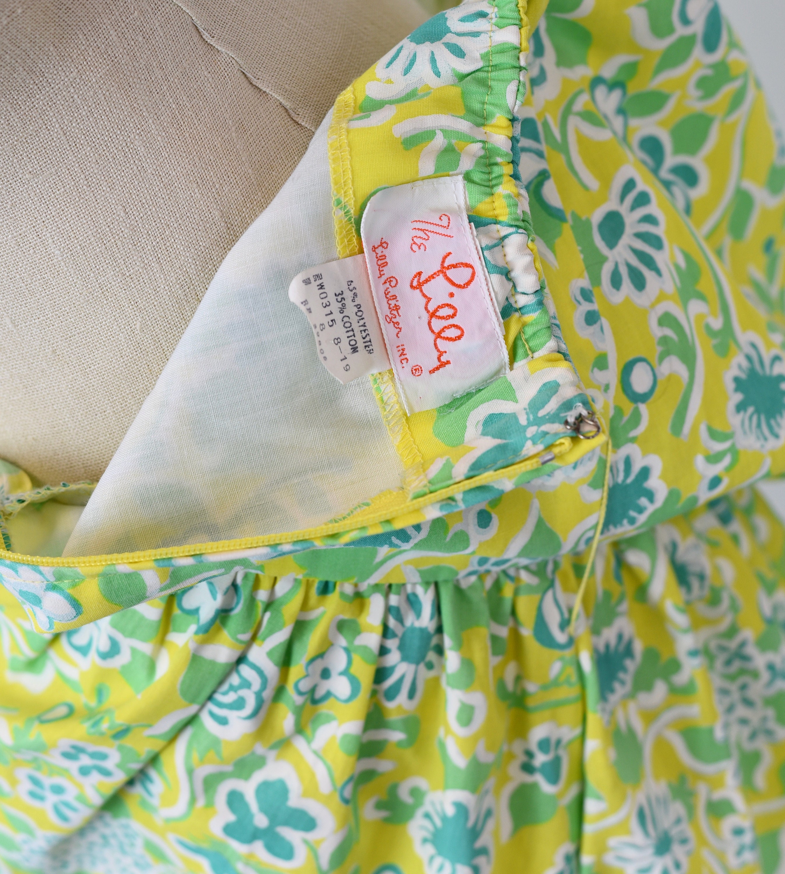 1980s Lilly Pulitzer Yellow Green Floral the Lilly Strapless Summer Sun  Dress - Etsy