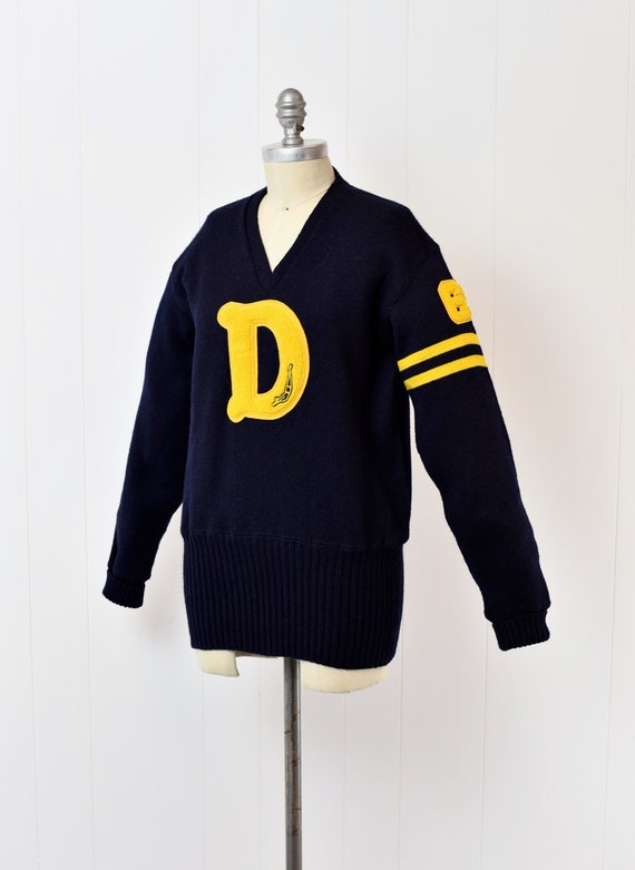 1950s Letterman Swimming Team Sweater Number 69 - image 4