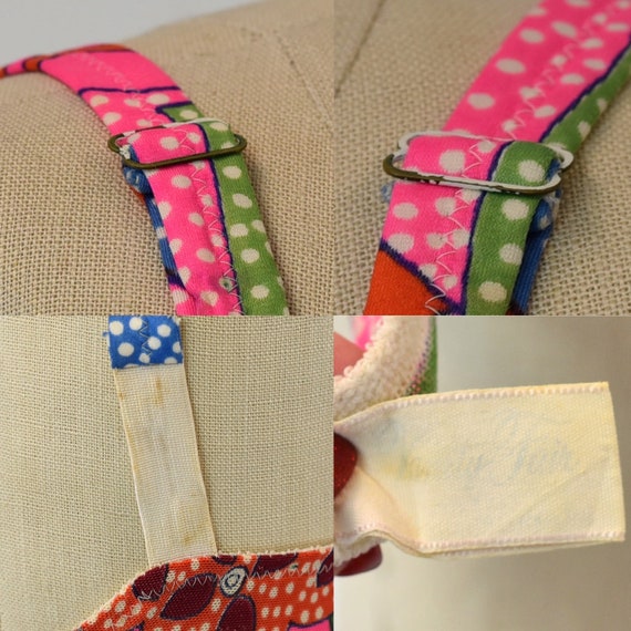 1960s Vanity Fair Patchwork Polka Dot Colorful Ps… - image 10