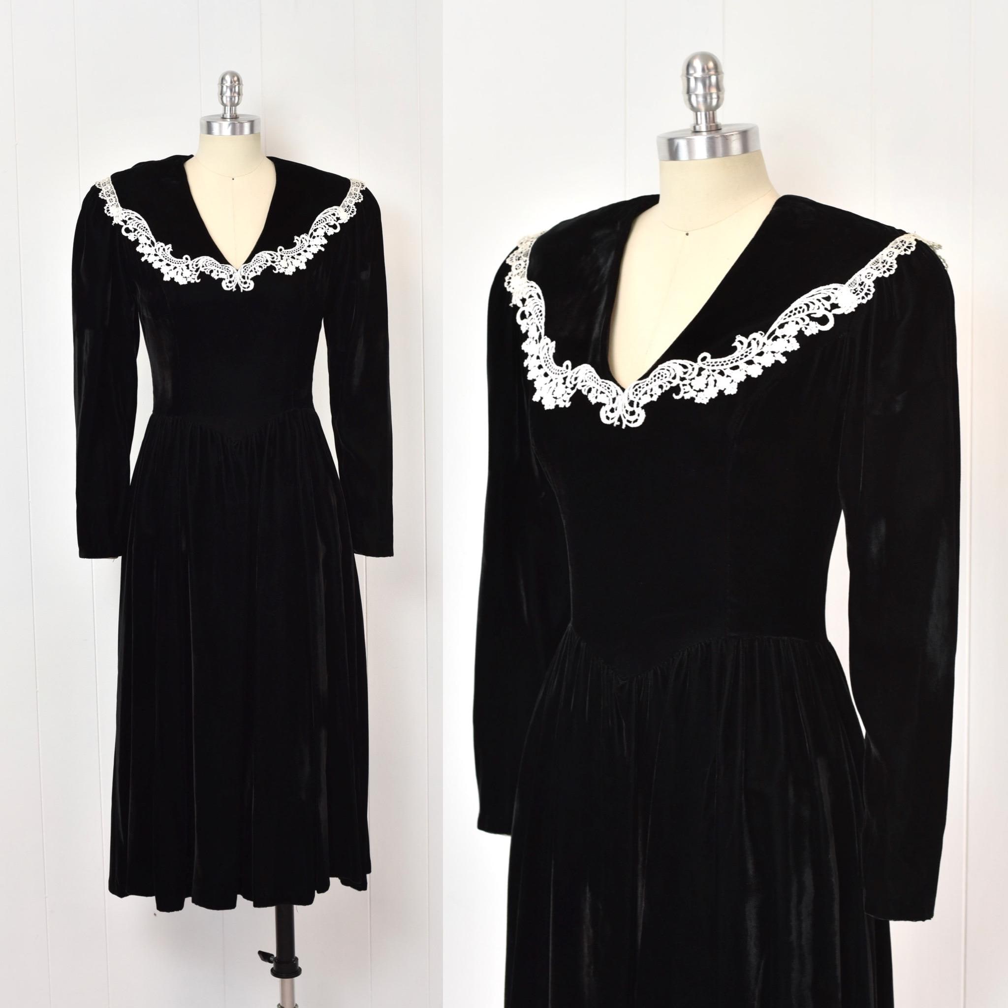 Gunne Sax Dress Black - Etsy