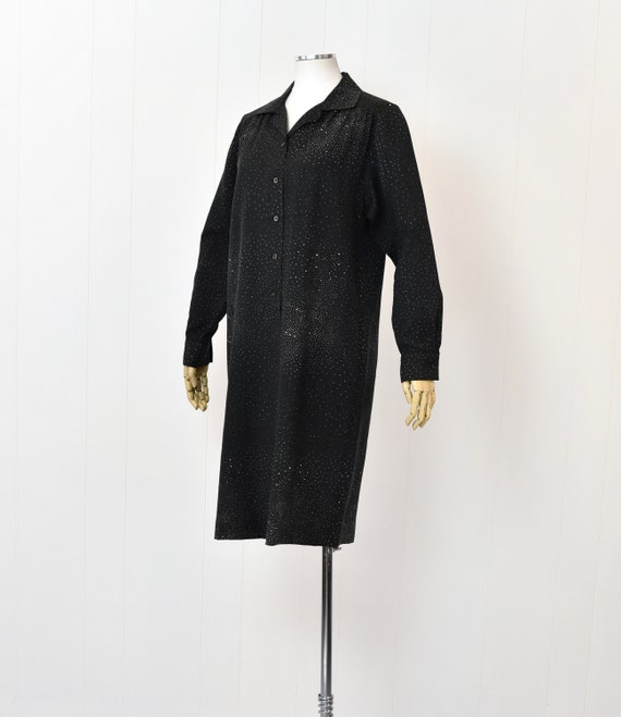1970s Marimekko Gray Dot Mod Shift Shirt Dress - image 4