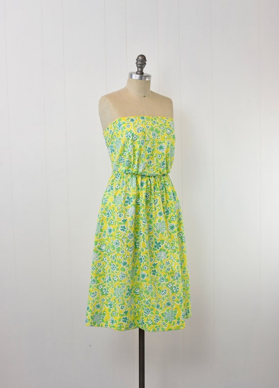 1980s Lilly Pulitzer Yellow Green Floral The Lill… - image 4