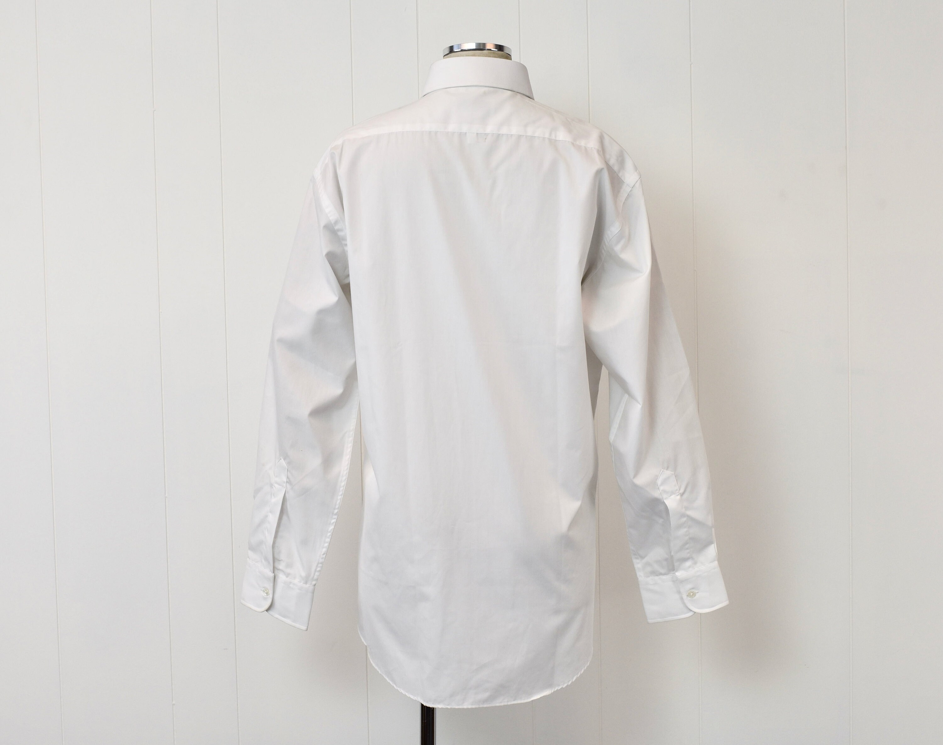1980s Yves Saint Laurent White Button Down Long Sleeve Cotton