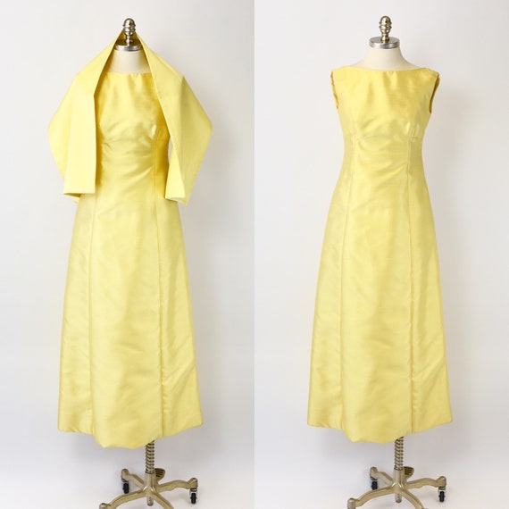 1960’s Malcolm Starr Yellow Gown & Wrap