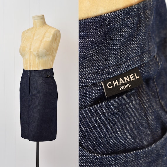 1980s/1990s Chanel Denim Skirt