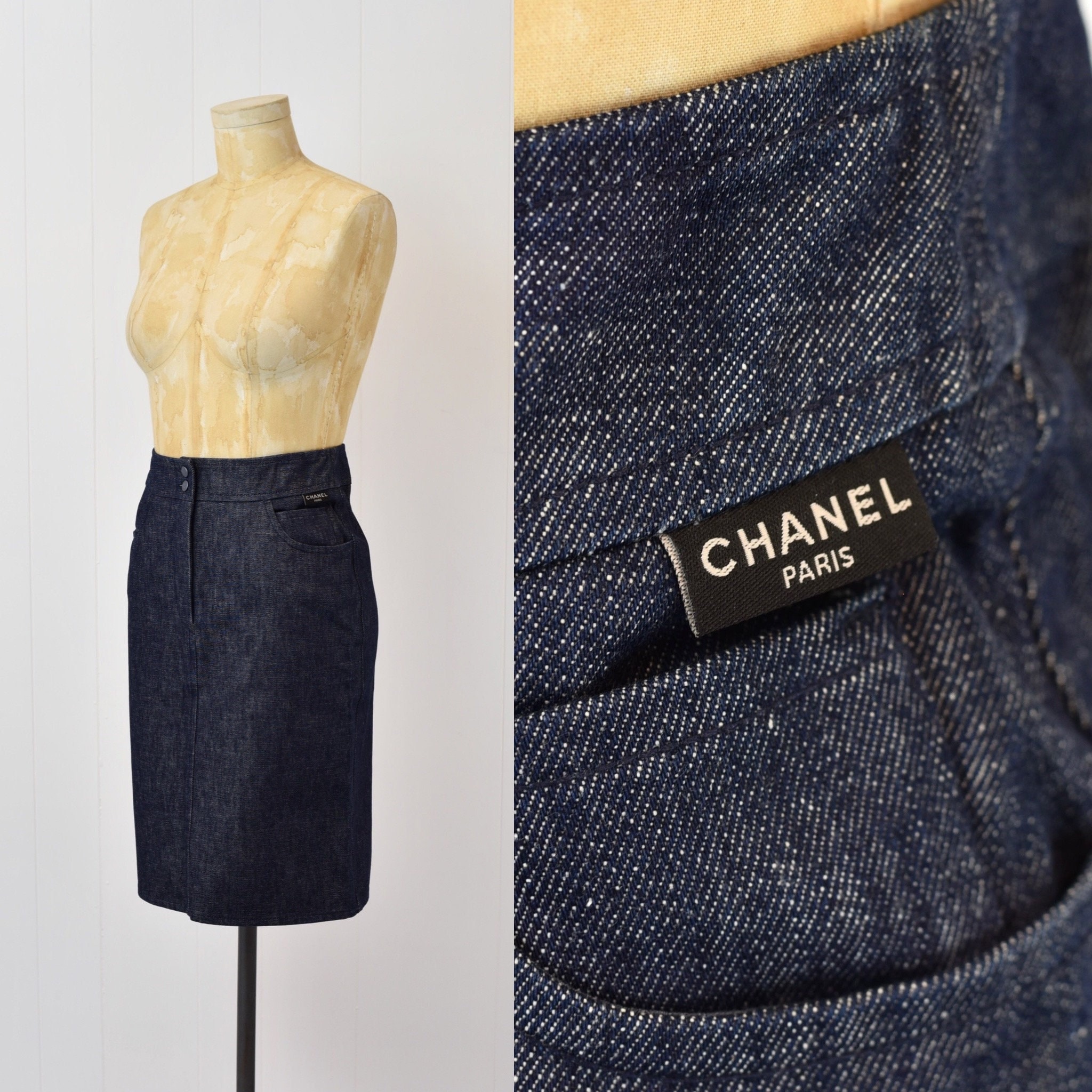 Chanel Fall 1997 Vintage Classic Black Mini Skirt (M-L