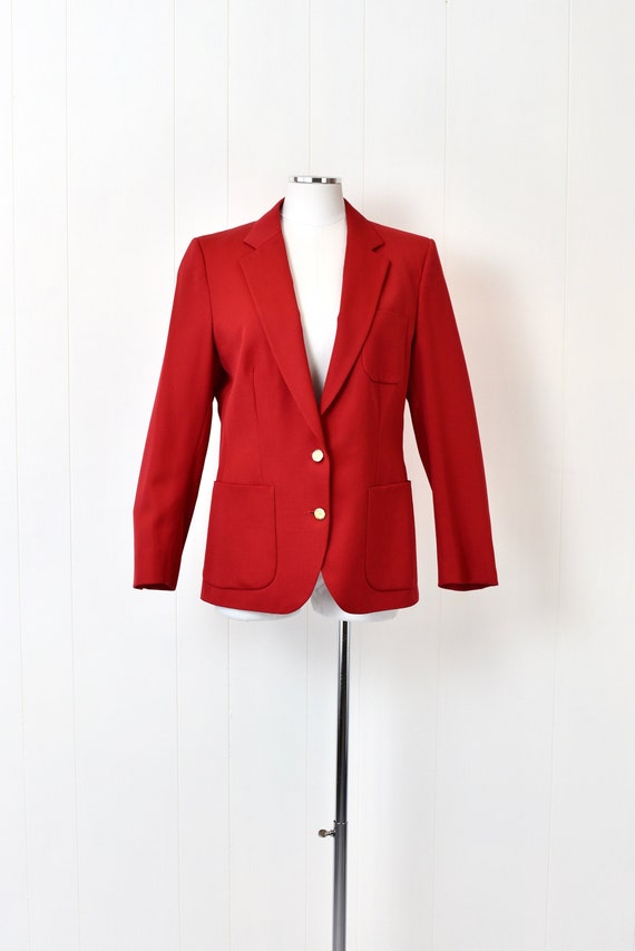 1970s Red Burberrys Blazer