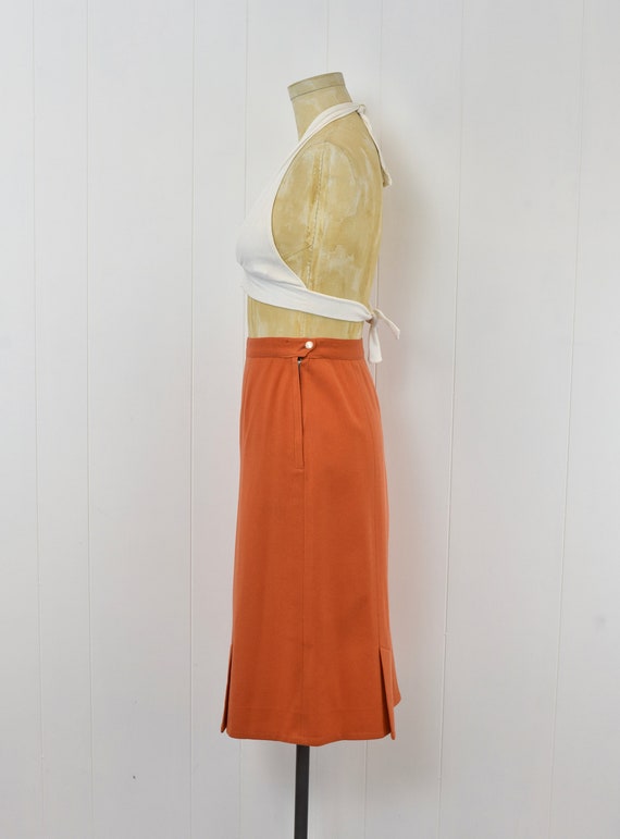 1950s Pendleton Orange Wool Classic Pencil Wiggle… - image 7