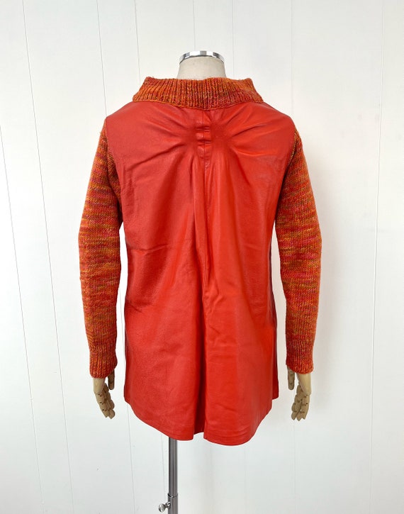 1960s Bonnie Cashin Sills Orange Coral Leather Wo… - image 4