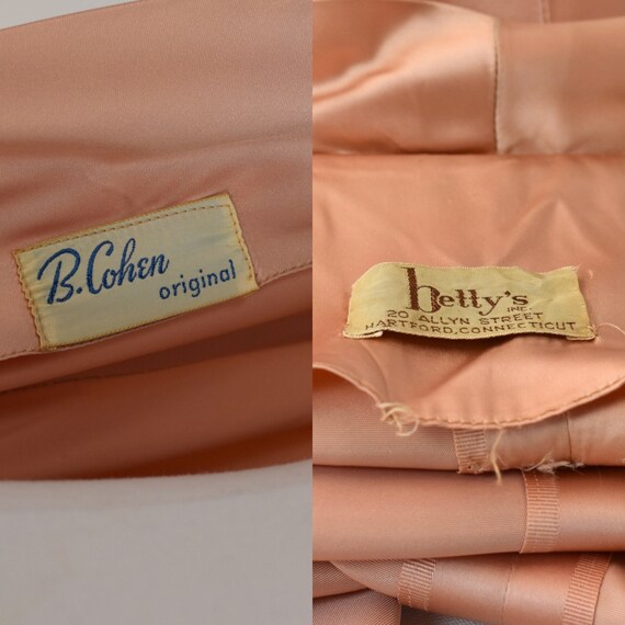 1940s Blush Pink Satin B. Cohen Original Dressing… - image 6