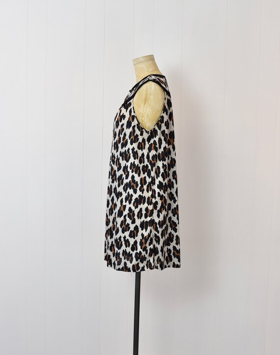 1960s/1970s Leopard Print Nylon Lingerie Boudoir … - image 4