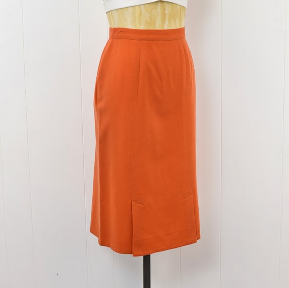 1950s Pendleton Orange Wool Classic Pencil Wiggle… - image 6
