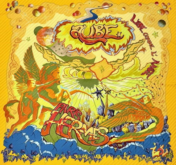 HERMESオマージュアート Vintage 1999 Hermes Aube Libre Comme L'ange Zoe Pauwels Yellow