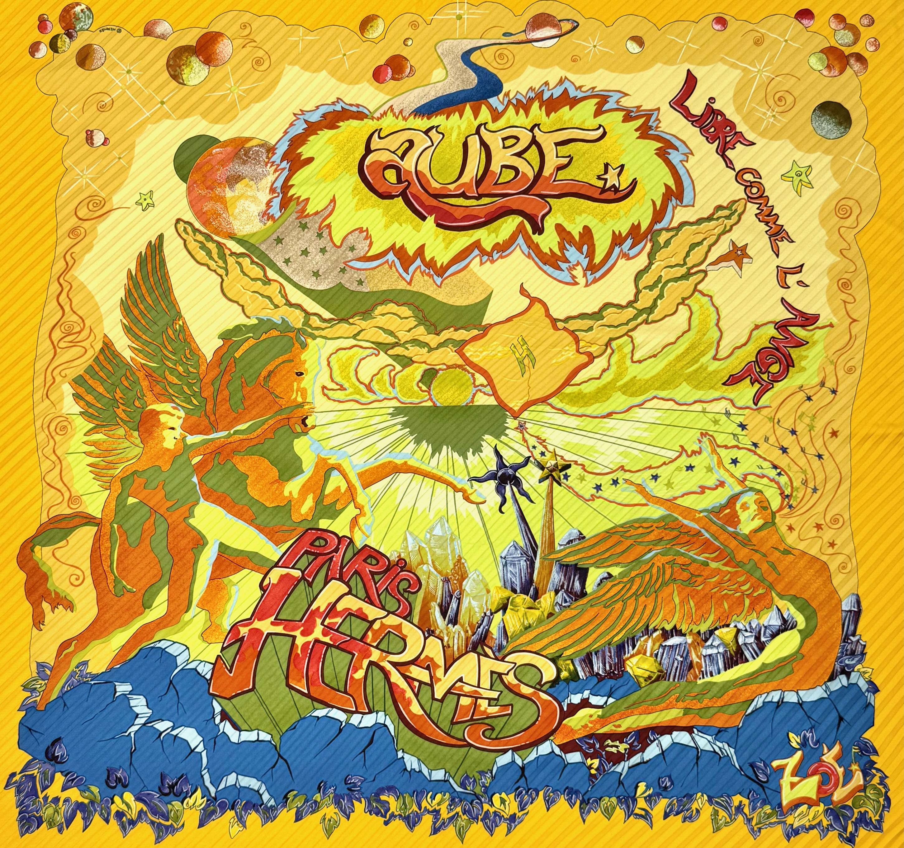 Vintage 1999 Hermes Aube Libre Comme L'ange Zoe Pauwels Yellow