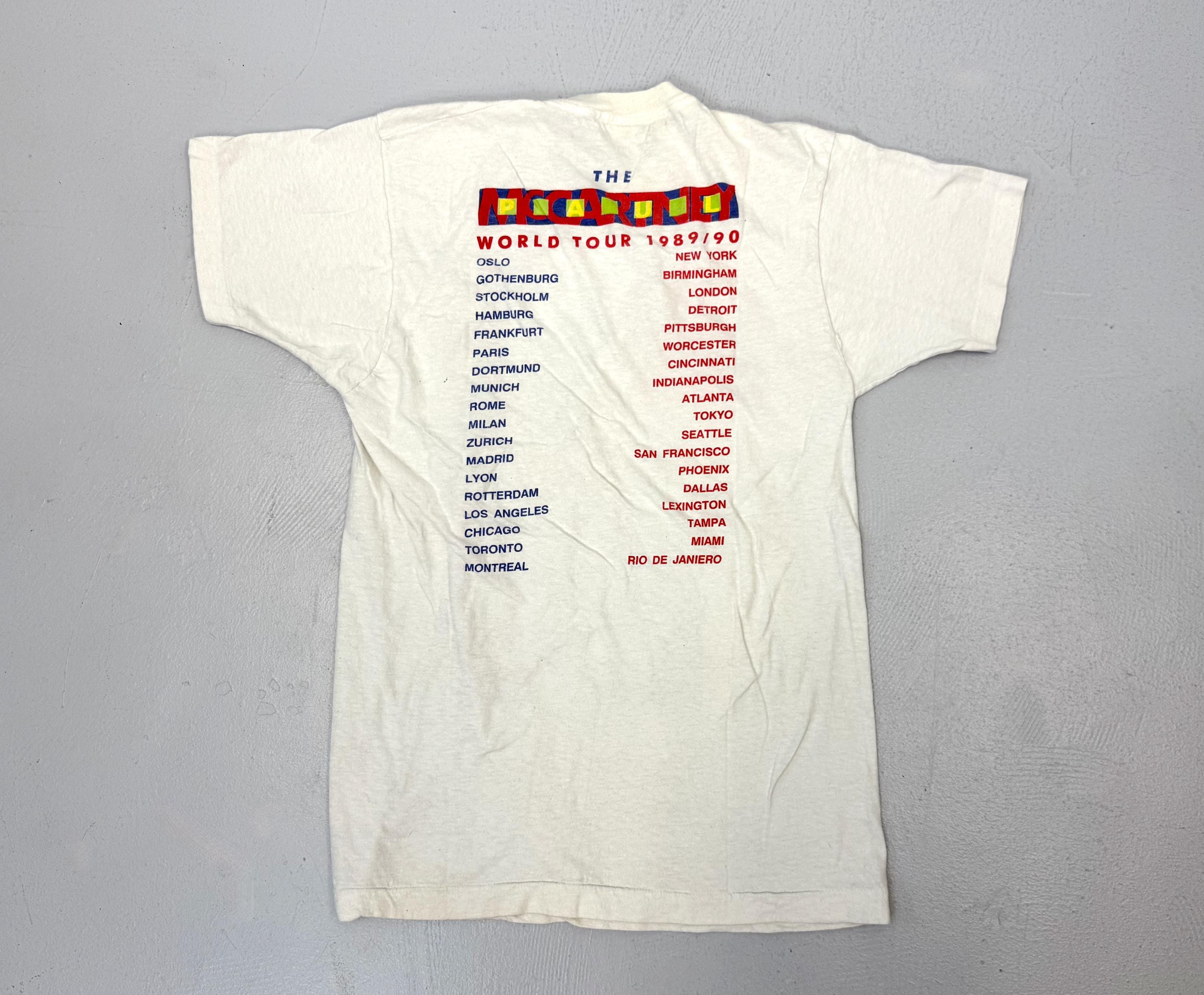 1989/1990 Paul Mccartney World Tour White Screen Stars Short