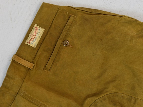 1940s Sportswear Hunting Brown Canvas Pants - image 7