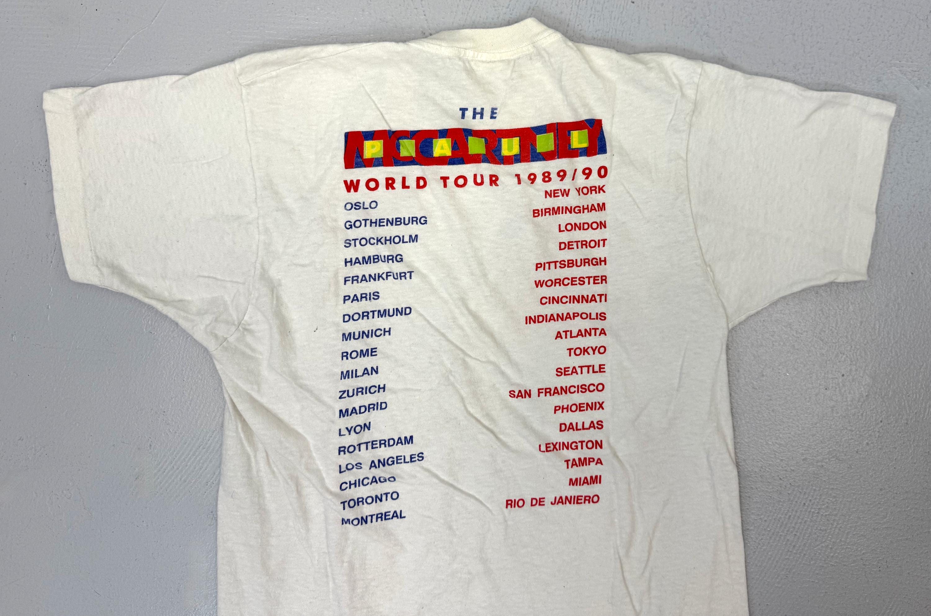 1989/1990 Paul Mccartney World Tour White Screen Stars Short